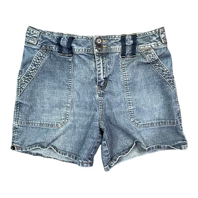 Шорты женские Duck Head 10 синие джинсовые эластичные средняя стирка средняя посадка карманы 32x4 - Изображение 1 из 4