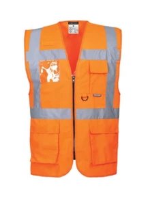 Portwest Berlin Executive Vest Hi Vis Visibility waistcoat Jacket Safety S476 - Picture 1 of 2