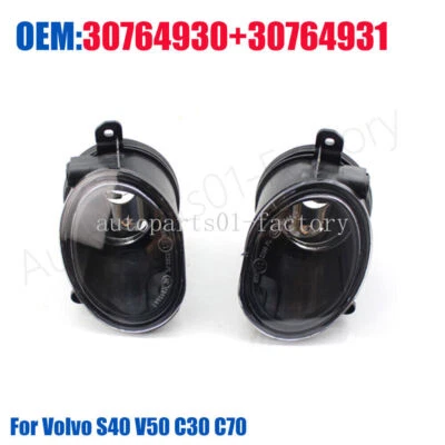 1 par de lâmpada de direção dianteira esquerda+direita farol de neblina para Volvo S40 V50 C30 C70 - Imagem 1 de 4