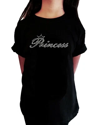 Camiseta de estrás para niñas "Princesa de cristal" en todas las tallas Foto 1 de 2