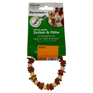 Bernsteinkette Zecken- und Flohhalsband für Hunde M - Zeckenschutz Halsband - Bild 1 von 2