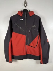 GoLite Mens Full Zip Gore Tex Hooded Windbreaker Jacket Orange Black Sz L 23x28 - Picture 1 of 11
