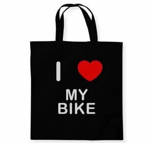 My Bike I Love Tote Bag Reusable Cotton Shopping Bag - Picture 1 of 8