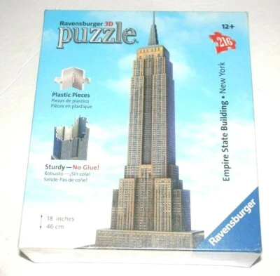 Ravensburger 216-Piece Empire State Building 3D Puzzle (2014) NEW Sealed - Image 1 of 3