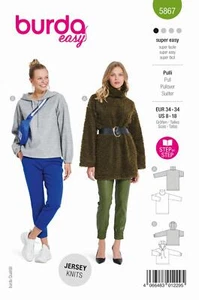 Schnittmuster Damenpullover, Hoodie Burda 5867 34-44 - Bild 1 von 10