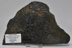 ACASTA GNEISS SLICE, "OLDEST ROCK" HADEAN AGE, CANADA S461 - Picture 1 of 4