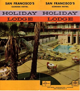 Holiday Lodge Hotel San Francisco CA Vtg Brochure Photos Locator Map Circa 1950s - Picture 1 of 3