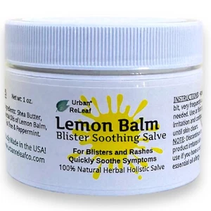 Urban ReLeaf Lemon Balm Blister Soothing Salve! Cold Sore Shingles Chicken Pox