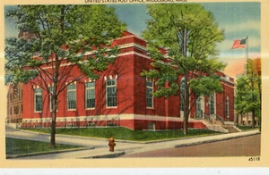 United States Post Office - Middleboro, Massachusetts MA Leinen Postkarte - Bild 1 von 2
