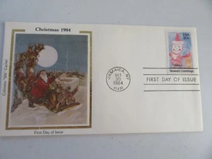 Christmas Santa Claus Stamp And Cachet Fdc Sc#2108 Colorano Cover 1984 Issue - Picture 1 of 2