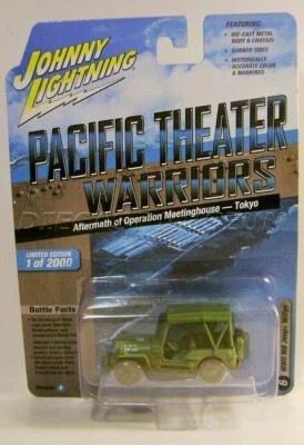 JEEP WILLYS MB WWII V/B TOKYO PACIFIC THEATER WARRIORS JOHNNY LIGHTNING - Image 1 of 2