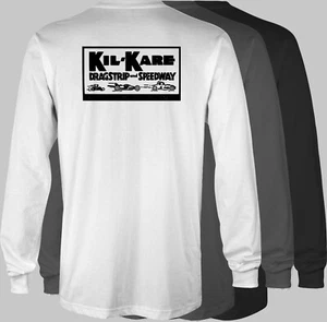 KIL-KARE DRAGSTRIP & SPEEDWAY Retro Long Sleeve T-Shirt drag strip raceway - Picture 1 of 8
