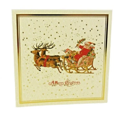 Punch Studio 16 tarjetas y sobres de Navidad trineo de Santa 27460 5,25" x 5,25" Foto 1 de 4