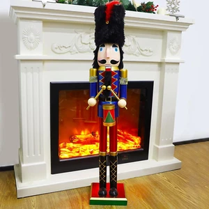 Large Christmas Nutcracker Figures Wooden Xmas Centerpieces Indoor Outdoor Decor - Picture 1 of 12