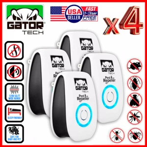 4x Ultrasonic Pest Insect Repeller Electronic Plug-In Mouse Rat Cockroach Bug Go - Picture 1 of 14