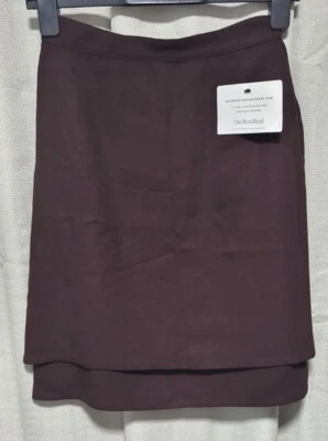 SONIA RYKIEL Designer Double Hem Skirt In Wine Red Size 42 UK 8/10 - Image 1 of 3