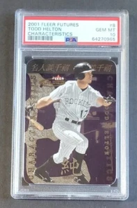 Todd Helton 2001 Fleer Futures Characteristics #8 PSA 10 - POP 1 RARE Rockies - Picture 1 of 6