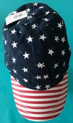 Sombrero/Gorra Juvenil Antiguo Azul Marino Nuevo con Etiquetas Estrellas y Rayas Americanas Bandera Americana Rojo Blanco Azul Foto 1 de 4