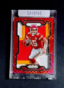 Patrick Mahomes Red Power Checkerboard Jersey Card - Created by SHINE Cards - Picture 1 of 2