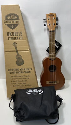 Kala Learn to Play Ukulele Starter Beginner Entry Kit Soprano w/ Lessons Gig Bag - Image 1 of 4