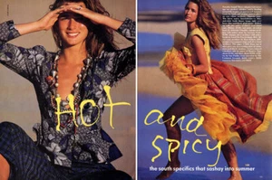 1987 Andre Carrara Suzanne Lanza 6-page MAGAZINE EDITORIAL Hot and spicy - Picture 1 of 3