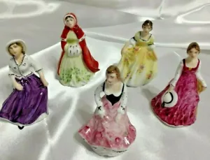 RENAISSANCE FIGUREN von 5 FRAUEN Fine English Bone China, 2,75", handbemalt - Bild 1 von 12