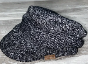 Adidas Knit Gray Visor Brimmed Beanie Fleece Lined Hat 100% Acrylic - Picture 1 of 7