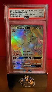 2017 Pokémon Sun & Moon Burning Shadows Charizard GX Rainbow Secret Rare PSA 9 - Bild 1 von 2