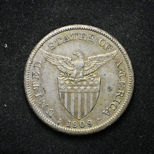 1909-S Philippines Silver One Peso (cn14270) - Picture 1 of 2