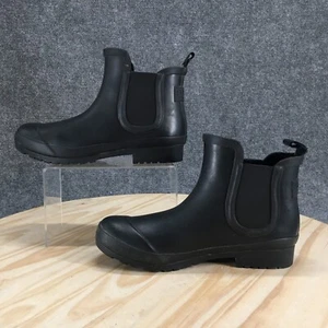 Sperry Boots Womens 7.5 M Walker Chelsea Black Waterproof Rubber Ankle Top STS86 - Picture 1 of 18