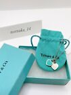 【MINT】TIFFANY & Co. Return to Mini Double Heart Necklace Enamel Blue Pendant BOX