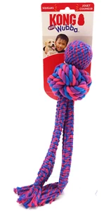 Kong Wubba Weaves w/Rope Large Purple Blue Dog Tug Chew Toy - Picture 1 of 8