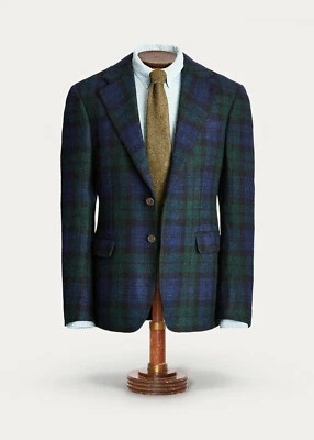 Ralph Lauren RRL Limited Edition Plaid Harris Tweed Sportcoat Jacket New $1600 - Image 1 of 4