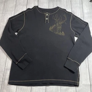 Legendäres Whitetails Herren Henley Thermohemd Langarm Gr. Medium schwarz - Bild 1 von 4