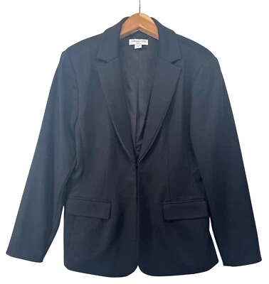 Jaqueta terno feminina Coldwater Creek 14 preta sob medida CareerWear PowerSuit - Imagem 1 de 4