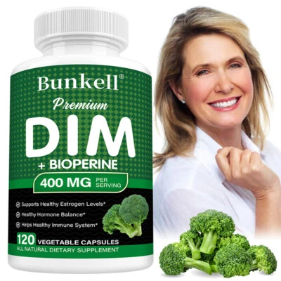 BUNKELL Diindolylmethane Dim 400 Mg + Black Pepper – Supports Mood Hormone Balance