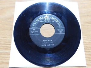 Santo & Johnny - Canadian American 45 RPM - Sleep Walk / All Night Diner - Picture 1 of 2