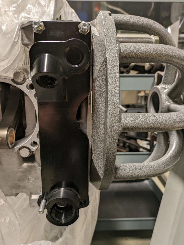 Bloque de enfriador de aceite 911 placa accesorios AN CC Billet Porsche 964 993 914 control remoto Foto 1 de 4