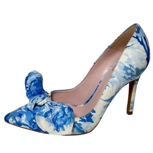 Ted Baker London French Floral Ryanah Bow Pointed Toe Pumps Women Sz 7 - Picture 1 of 10
