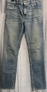 Arizona Jeans Men's 30 X 32 Blue Denim 99% Cotton Slim Fit Straight Leg Zip Fly - Picture 1 of 10