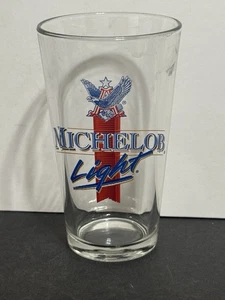 Vintage Michelob Light Logo Glas 12 Unzen Kapazität 5,75" h Rand 3,35" Einzelbecher - Bild 1 von 6
