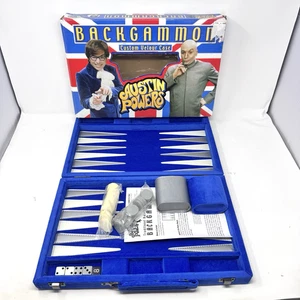 Austin Powers Backgammon Complete 2002 Strategy Board Game USAopoly Velour Case - Picture 1 of 7