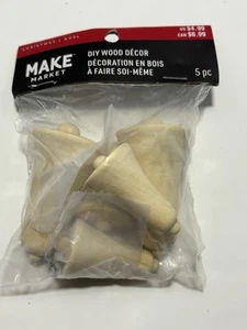 MAKE MARKET Wood DIY Bells New - Picture 1 of 3