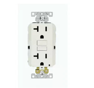 Leviton 20 Amp Lev-Lok Dispositivo di Cablaggio Modulare SmartlockPro Presa GFCI, Bianco - Foto 1 di 6