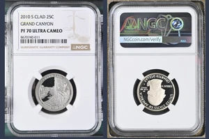 2010 S Grand Canyon ATB Quarter 25c PF 70 Ultra Cameo NGC Slabbed Coin - Picture 1 of 1