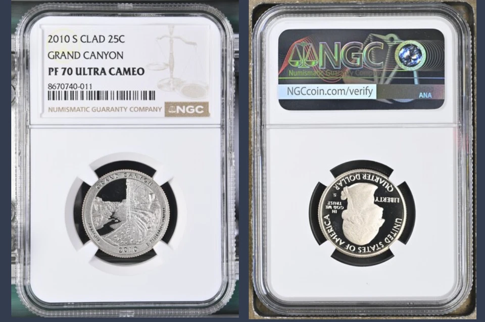 2010 S Grand Canyon ATB Quarter 25c PF 70 Ultra Cameo NGC Slabbed Coin - Image 1 of 1
