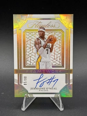 2024 Panini Flawless Framework Jermaine O'Neal #FRM-JON AU, /10 Indiana Pacers - Image 1 of 2
