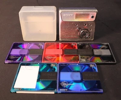 Sony Walkman MZ-N505 Type R Silver MiniDisc Player Recorder 5 Extra Disks Tested Foto 1 de 4