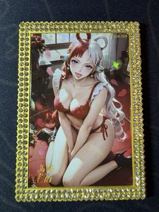 Goddess Uta Red Numbered Metal Card Waifu Doujin One Piece Character - Picture 1 of 7