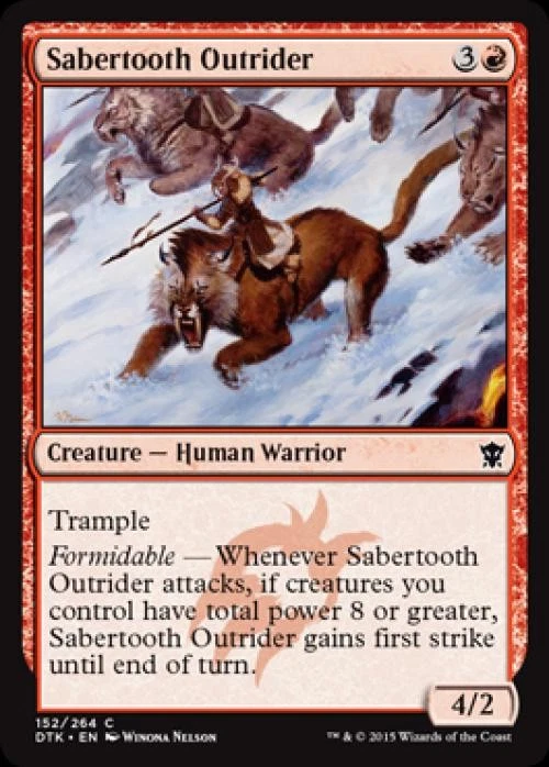 Sabertooth Outrider -Foil Near Mint MTG Dragons of Tarkir - Image 1 of 1
